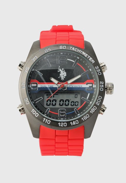 Reloj Gris-Rojo Us Polo Assn