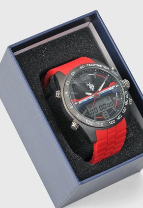 Reloj Gris-Rojo Us Polo Assn