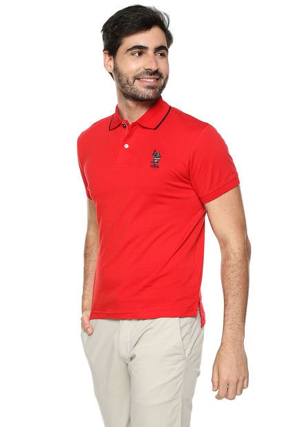 Polo Rojo-Azul Oscuro Us Polo Assn