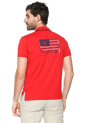 Polo Rojo-Azul Oscuro Us Polo Assn