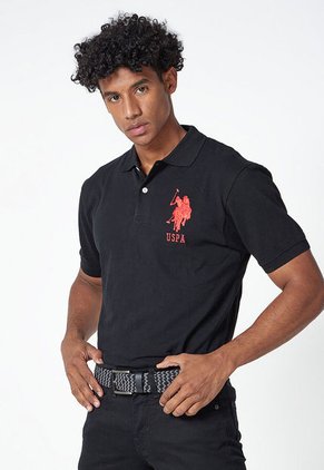 Polo Negro-Rojo Us Polo Assn