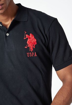 Polo Negro-Rojo Us Polo Assn