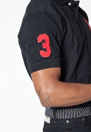 Polo Negro-Rojo Us Polo Assn