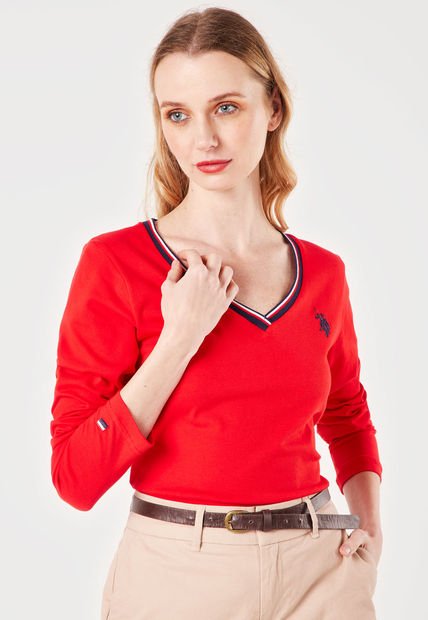 Camiseta Rojo-Azul-Blanco Us Polo Assn