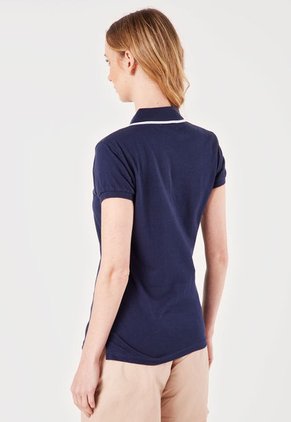 Camiseta Polo Azul-Blanco-Café Us Polo Assn