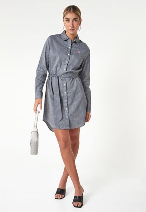 Vestido Corto Gris Us Polo Assn