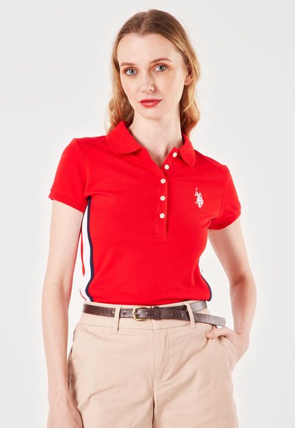 Polo Rojo-Blanco-Azul Us Polo Assn