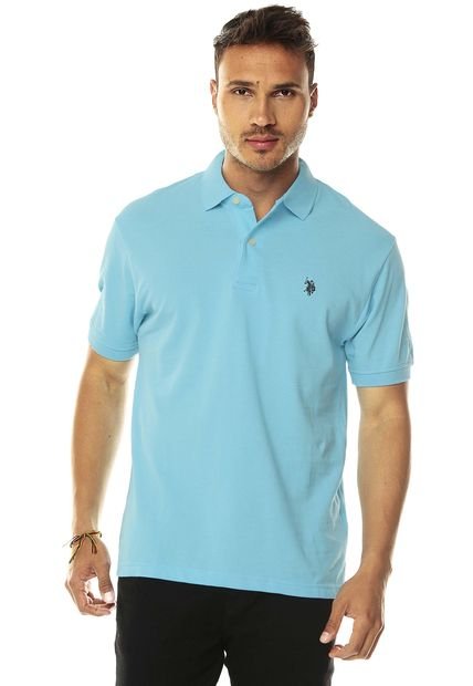 Camiseta Polo Azul Celeste US Polo Assn