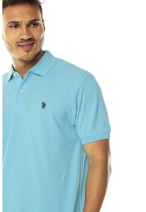 Camiseta Polo Azul Celeste US Polo Assn