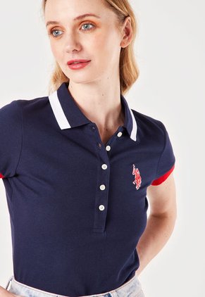Polo Azul-Blanco-Rojo Us Polo Assn