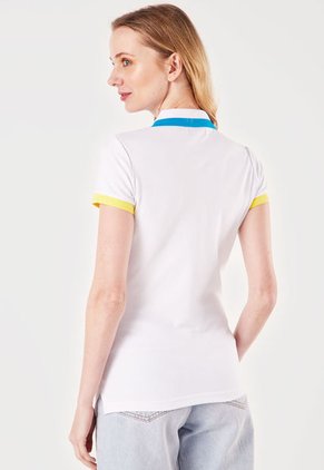 Polo Blanco-Azul-Amarillo Us Polo Assn