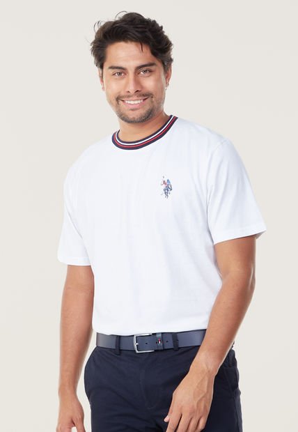 Camiseta Blanco-Azul Navy-Rojo Us Polo Assn