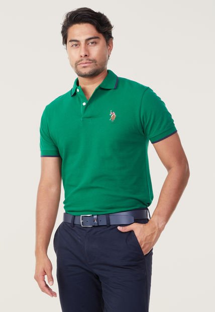 Polo Verde-Azul Navy Us Polo Assn