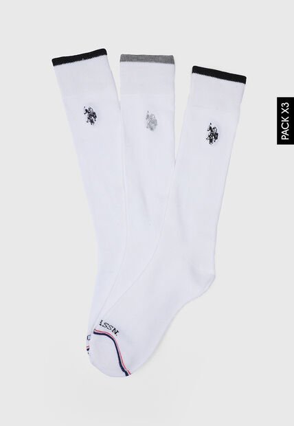 Medias X3 U.S. POLO ASSN. Blanco