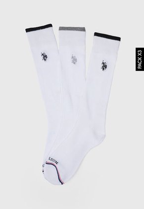 Medias X3 U.S. POLO ASSN. Blanco