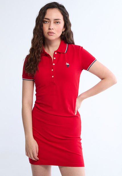 Vestido Rojo-Blanco-Azul Navy US POLO ASSN