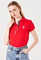 Camiseta Polo Rojo-Celeste Us Polo Assn de US Polo Assn