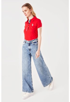 Camiseta Polo Rojo-Celeste Us Polo Assn