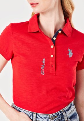 Camiseta Polo Rojo-Celeste Us Polo Assn