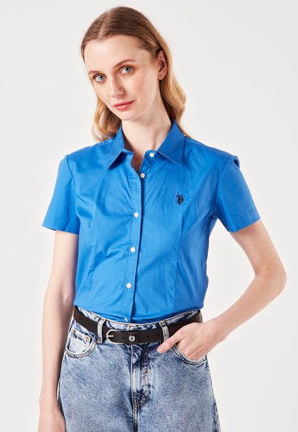 Camisa Azul Us Polo Assn