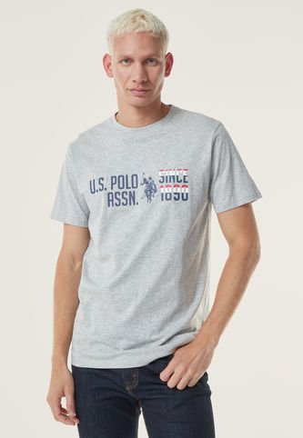 Camiseta Gris-Azul-Rojo Us Polo Assn US Polo Assn