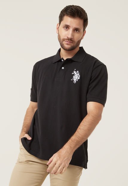 Polo Negro-Blanco Us Polo Assn