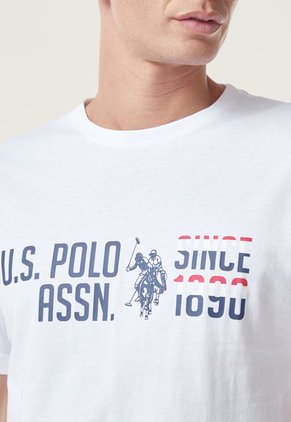 Camiseta Blanco-Azul-Rojo Us Polo Assn