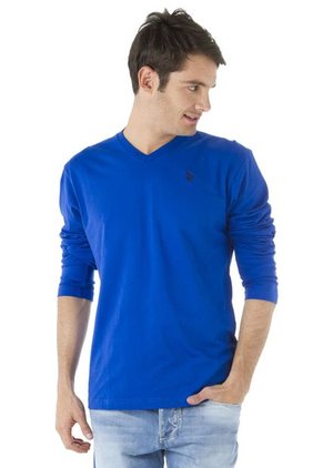 Camiseta Manga Larga US POLO ASSN Azul Rey