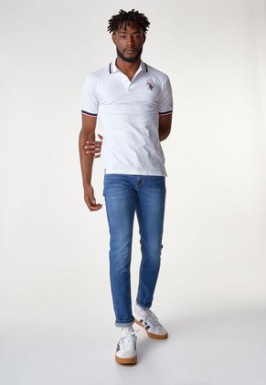 Camiseta Polo Blanco-Azul-Rojo Us Polo Assn