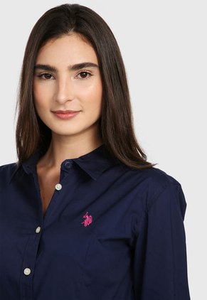 Camisa Azul-Rojo Us Polo Assn