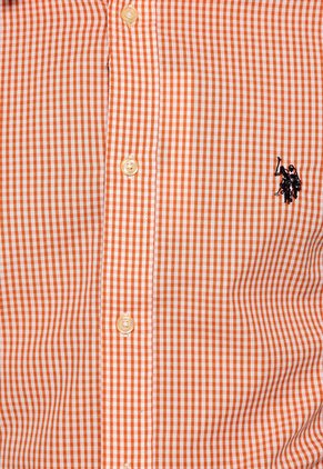 Camisa Naranja-Blanca US Polo Assn.