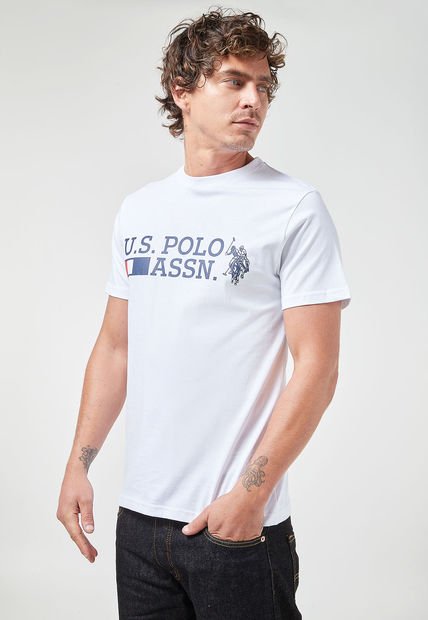 Camiseta Blanco-Azul Navy-Rojo Us Polo Assn
