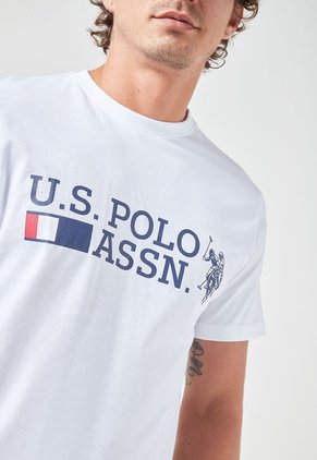 Camiseta Blanco-Azul Navy-Rojo Us Polo Assn