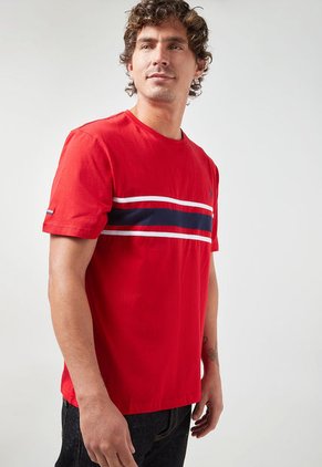 Camiseta Rojo-Azul Navy-Blanco Us Polo Assn