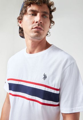 Camiseta Blanco-Azul Navy-Rojo Us Polo Assn