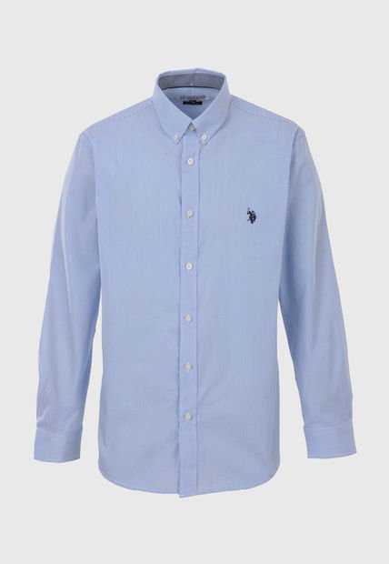 Camisa Celeste-Blanco US POLO ASSN
