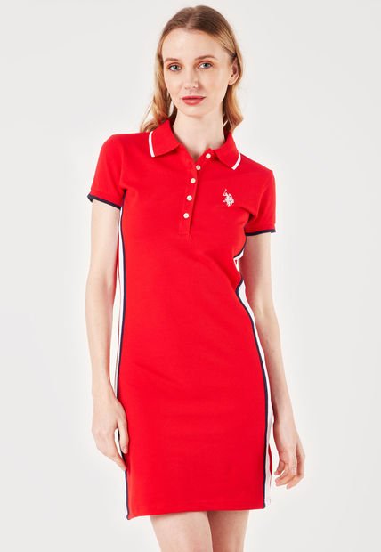 Vestido Rojo-Blanco-Azul Us Polo Assn