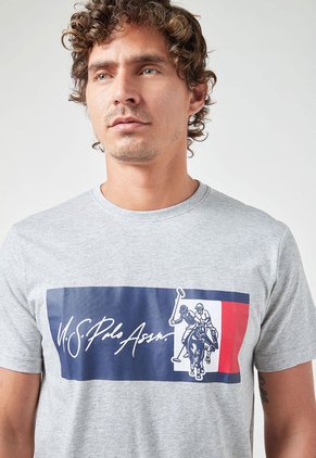 Camiseta Gris-Azul Navy-Rojo Us Polo Assn