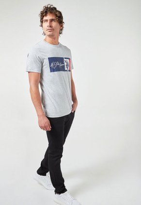 Camiseta Gris-Azul Navy-Rojo Us Polo Assn