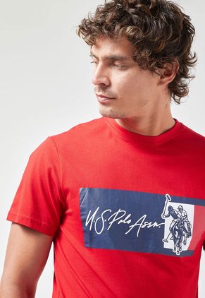 Camiseta Rojo-Azul Navy-Blanco Us Polo Assn