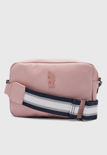 Bolso Rosa-Azul Oscuro-Blanco US POLO ASSN