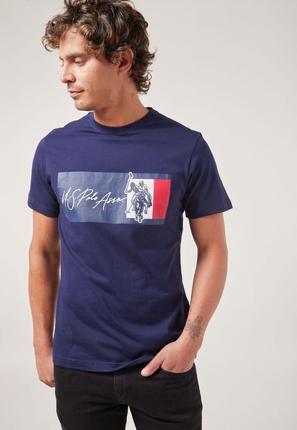 Camiseta Azul Navy-Rojo-Blanco Us Polo Assn