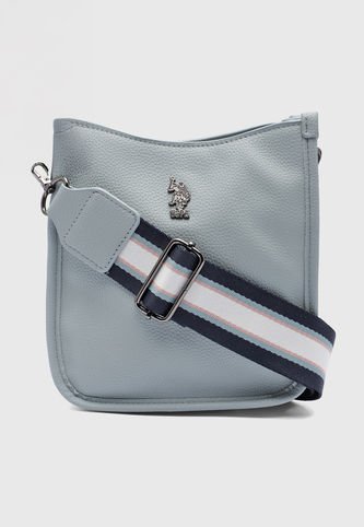 Bolso Manos Libres Azul Grisáceo-Blanco US POLO ASSN US Polo Assn
