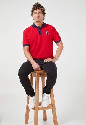 Polo Rojo-Azul Navy-Blanco Us Polo Assn