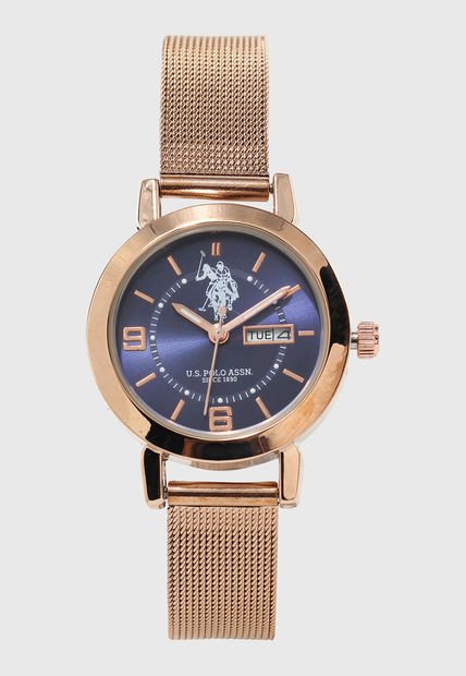 Reloj Oro Rosa-Azul Navy Us Polo Assn