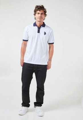 Polo Blanco-Azul Navy Us Polo Assn