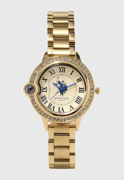 Reloj Dorado-Azul Us Polo Assn