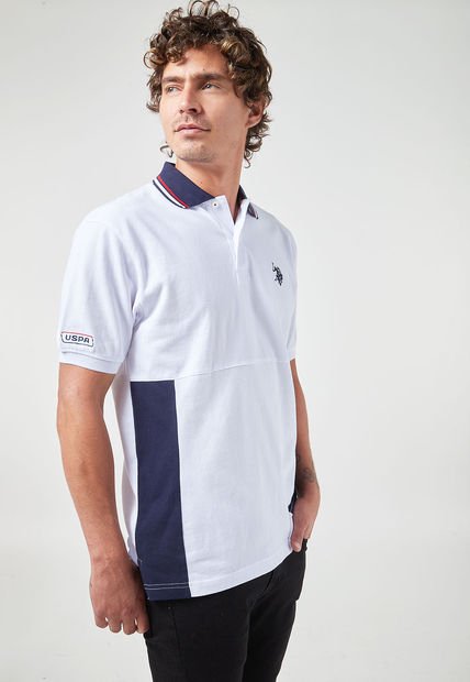 Polo Blanco-Azul Navy-Rojo Us Polo Assn