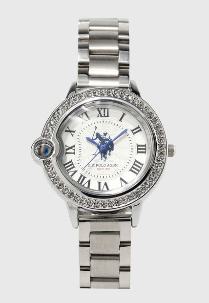 Reloj Plateado-Blanco-Azul Us Polo Assn