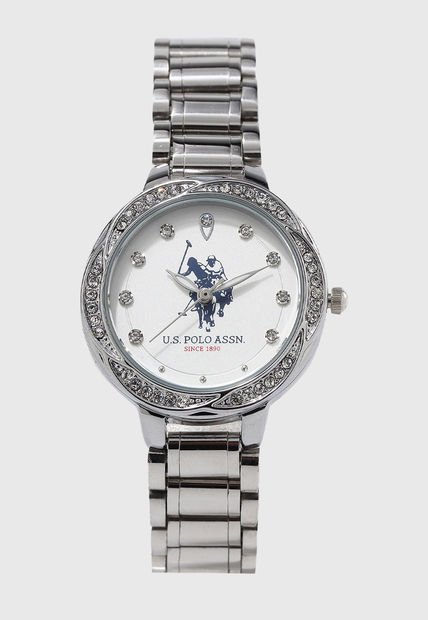 Reloj Plateado-Blanco Us Polo Assn